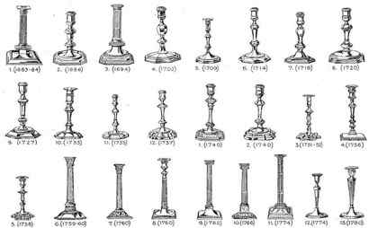 Cast Britannia Silver Queen Anne Style Octagonal Candlesticks (Set of 4), With 2 Detachable 2 Light Candelabra - Tessiers